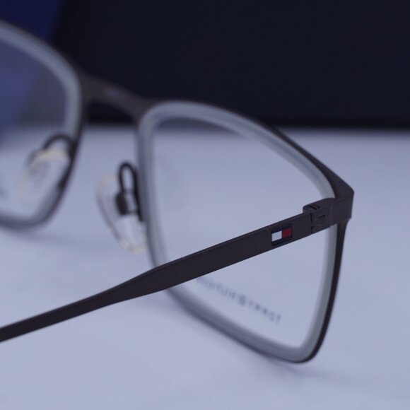 Tommy Hilfiger TH 1844 04VF 00 Rectangle Eyeglasses – Grey/Brown 55mm - Picture 11 of 12